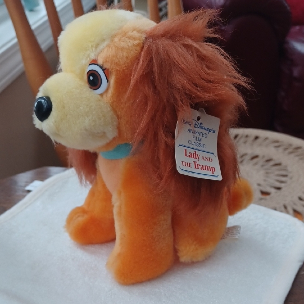 Disney Lady and the Tramp Plush Dog Toy - Orange and Cream